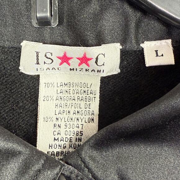 Isaac Mizrahi Vintage 90's Pique Polo Size Large Lambswool Angora - Picture 3 of 6